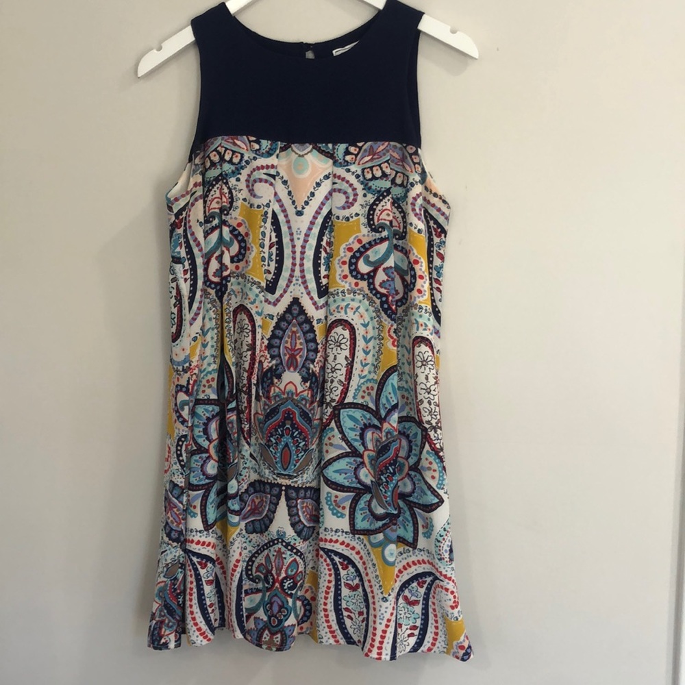 Ces Femme paisley dress, keyhole in back, size M